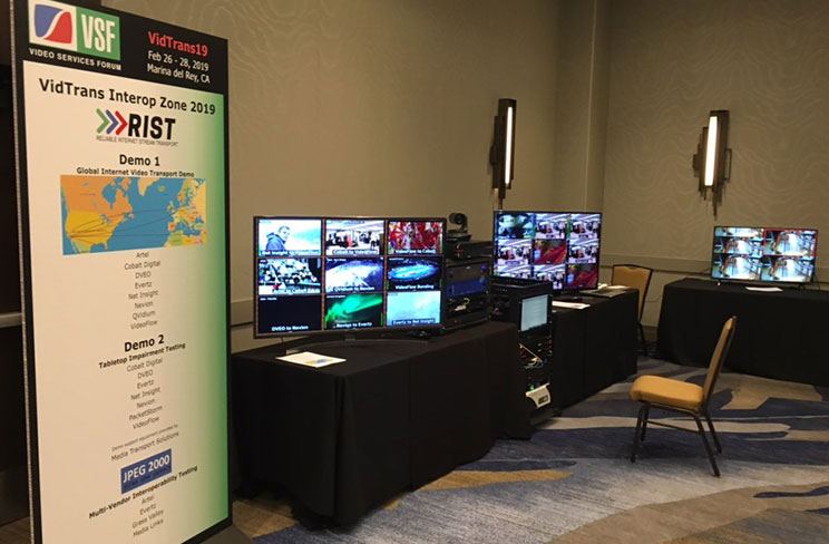 Picture of the VidTrans19 Interop Demonstration